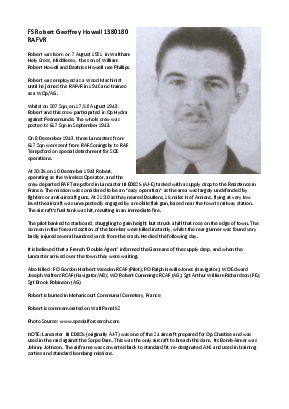 A preview of a PDF biography for Howell, Robert Geoffrey